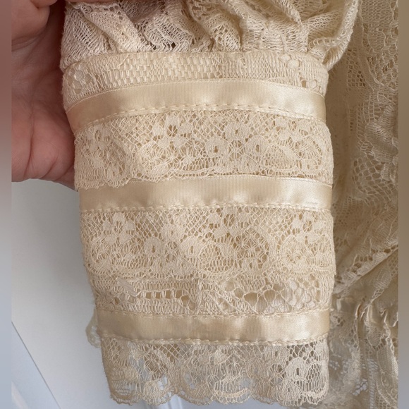 Rare Susan Lanes Country Elegance Wedding Ivory Lace Flowers Blouse / Skirt Set - Picture 6 of 15